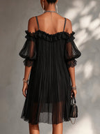 Freida | Black Off-Shoulder Mini Dress