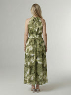 Paulette | Gathered Halter Midi Dress