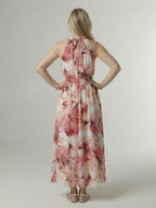 Paulette | Gathered Halter Midi Dress