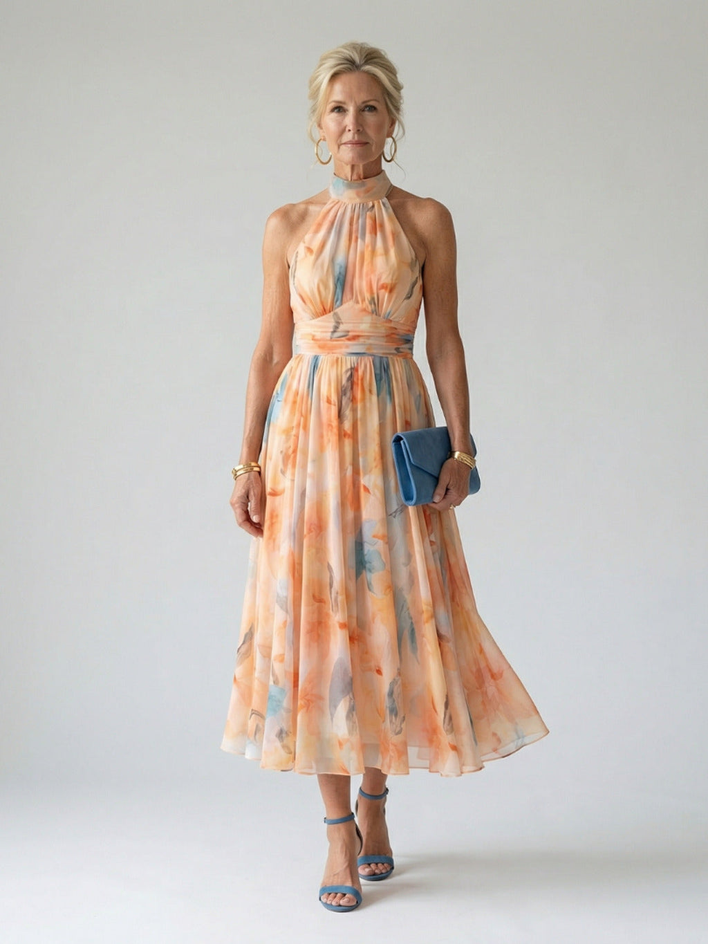 Margaret | Soft Halter Midi Dress