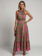 Natalie | Draped Halter Midi Dress