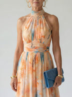 Margaret | Soft Halter Midi Dress