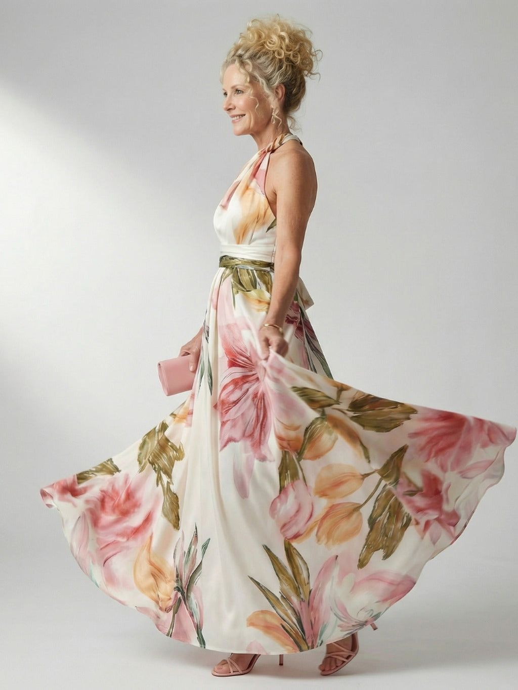 Lorraine | Light Floral Maxi Dress