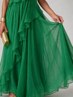 Isobel | One-Shoulder Chiffon Maxi Dress
