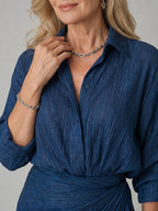 Colleen | Long Sleeve Wrap Front Maxi Dress