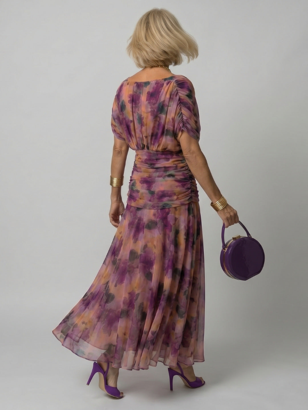 Jacqueline | Off Shoulder Flow Midi Dress