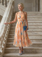 Margaret | Soft Halter Midi Dress