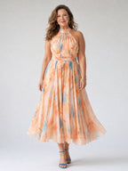 Margaret | Soft Halter Midi Dress