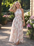 Maurine | Floral Print Flowing Skirt Midi Dress