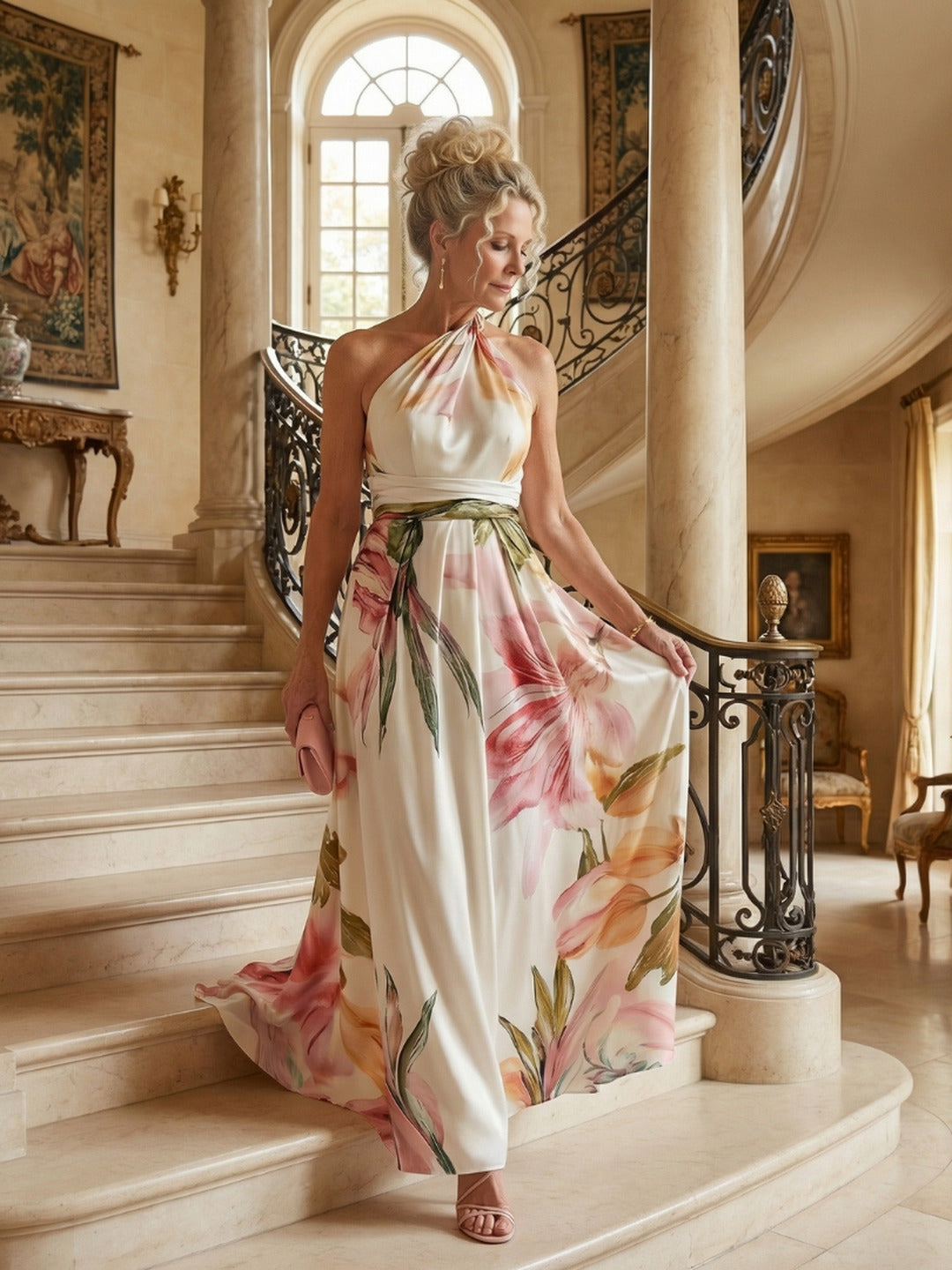 Lorraine | Light Floral Maxi Dress