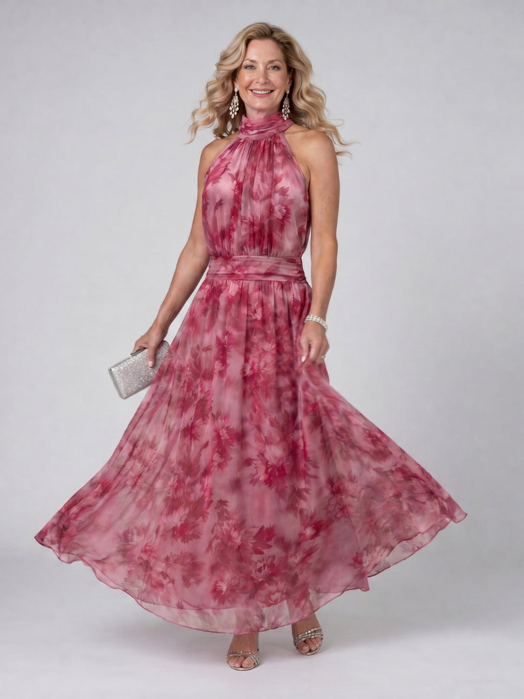 Joséphine | Soft Halter Neck Midi Dress