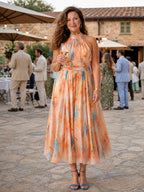 Margaret | Soft Halter Midi Dress