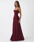 Phoebe | Maxi Dress With Ruched Square Neckline