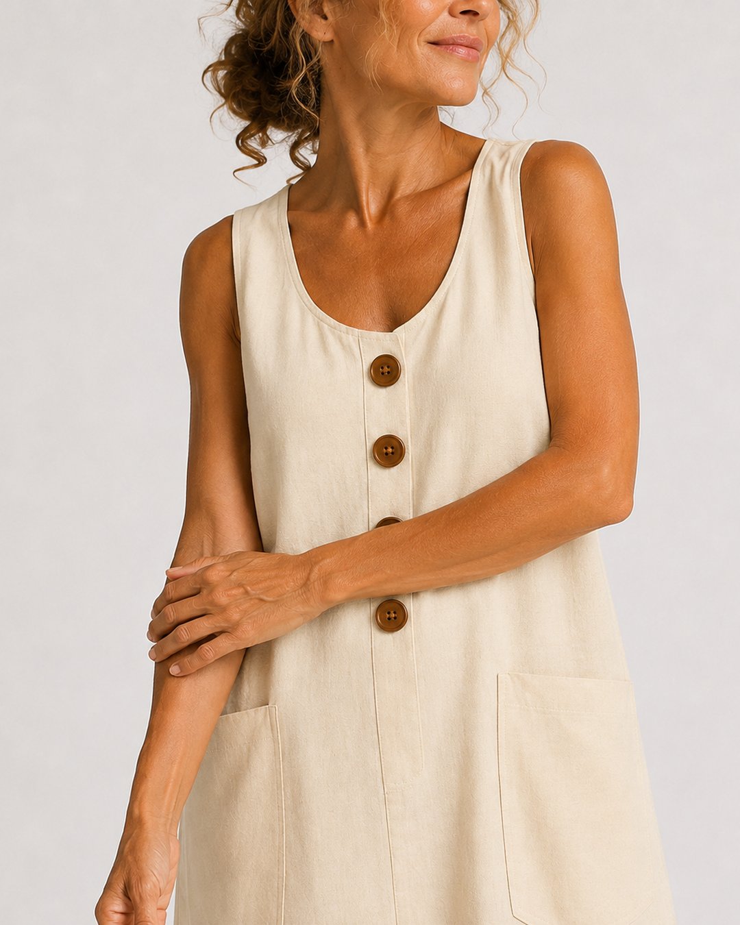 Blaire | Sleeveless Button-Front Mini Dress