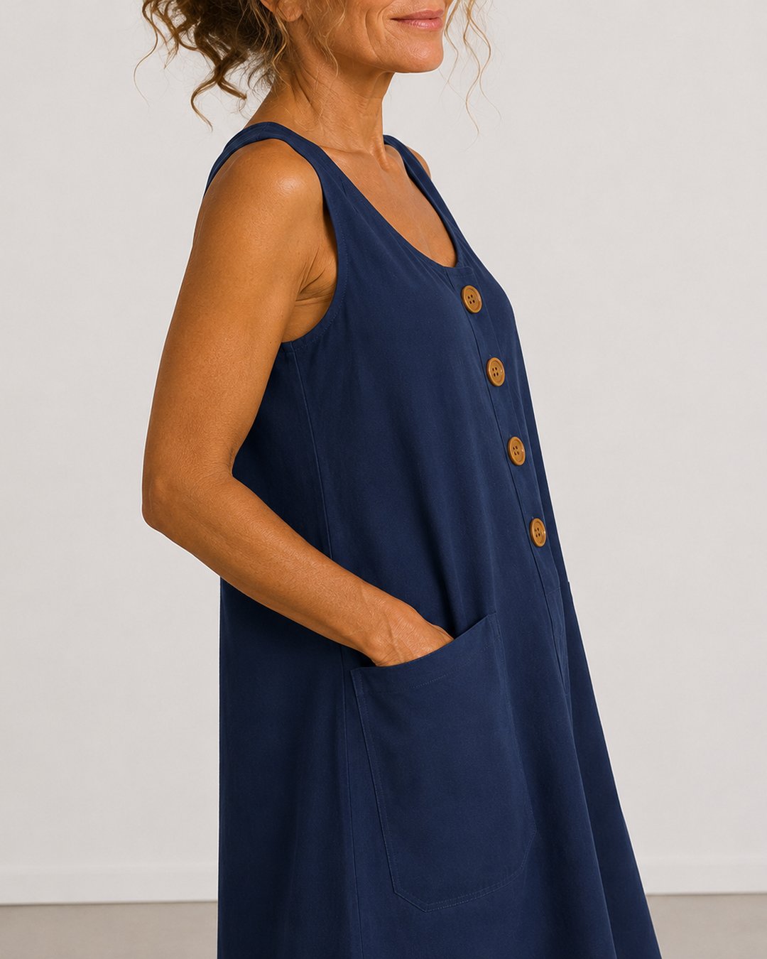 Blaire | Sleeveless Button-Front Mini Dress