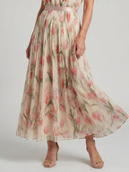 Denise | Halter Neck Floral Midi Dress