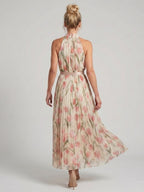Denise | Halter Neck Floral Midi Dress
