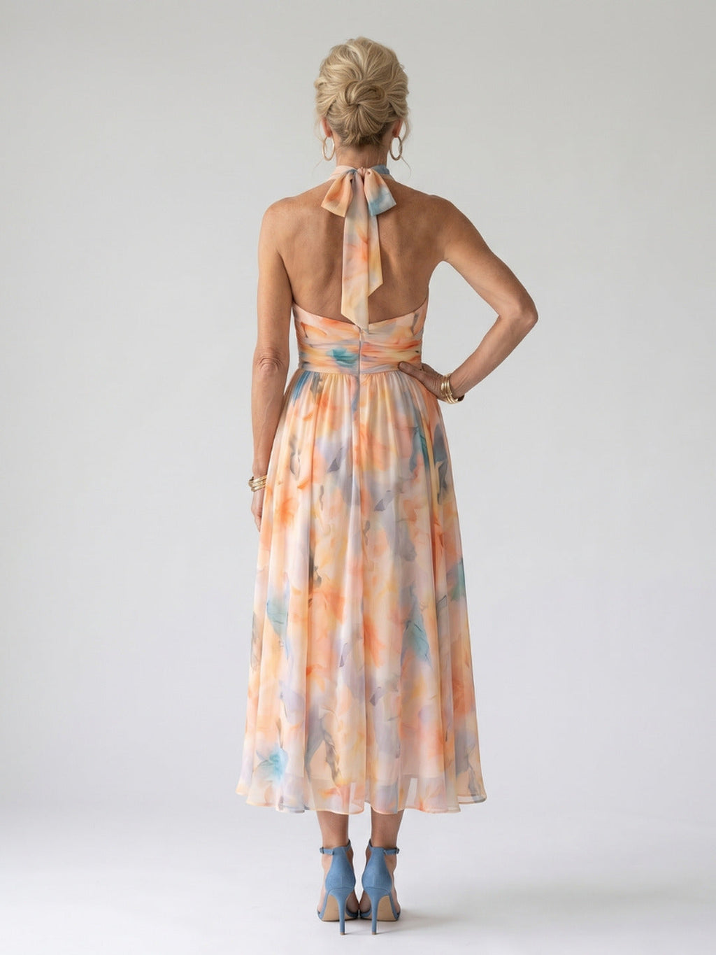 Margaret | Soft Halter Midi Dress