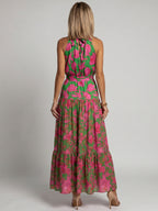 Natalie | Draped Halter Midi Dress
