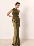 Nanette | One-Shoulder Satin Maxi Dress