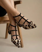 Rosanne | Heeled Shoes with Leopard Strap