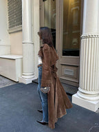 Janet | Suede trench coat