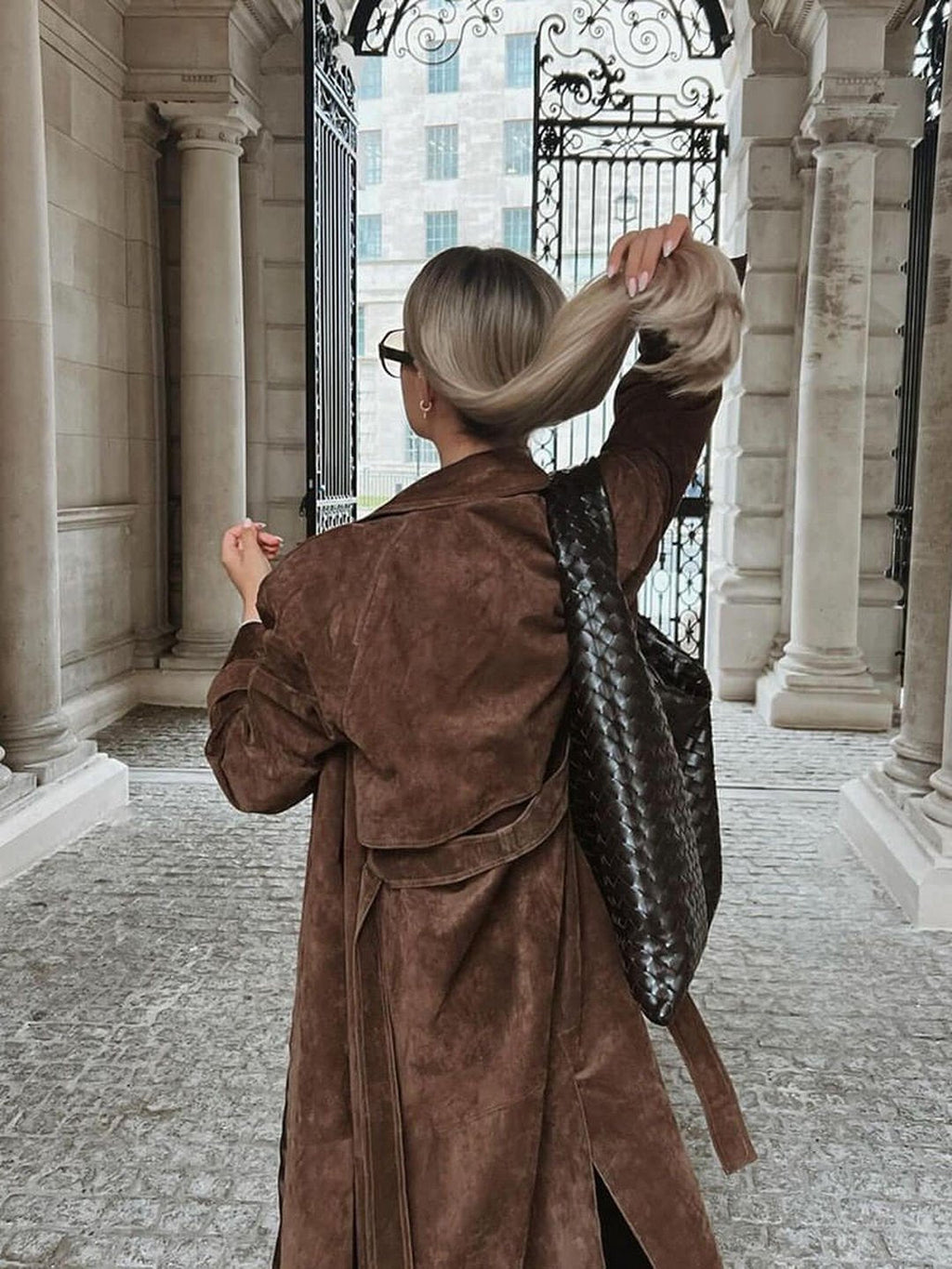 Janet | Suede trench coat
