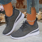Honora | Orthopedic Sneakers With Sparkling Rhinestones