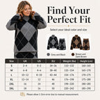 Women's Argyle Knit Sweater & Skirt Set