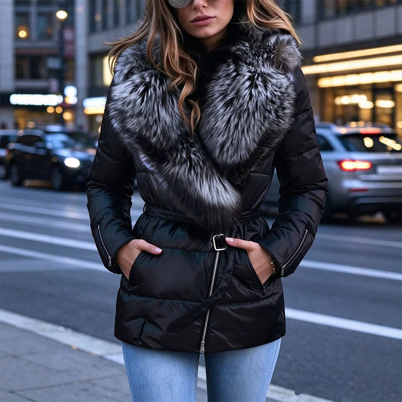 Vivienne™ | Faux Fur Collar Padded Jacket
