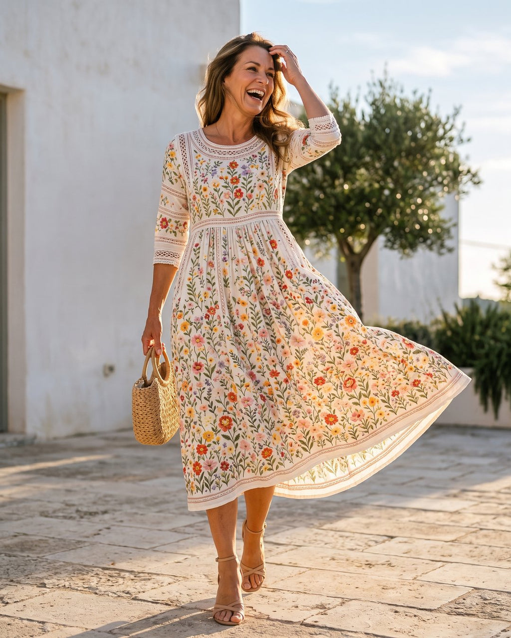 Carolyn | Meadow Charm Midi Dress